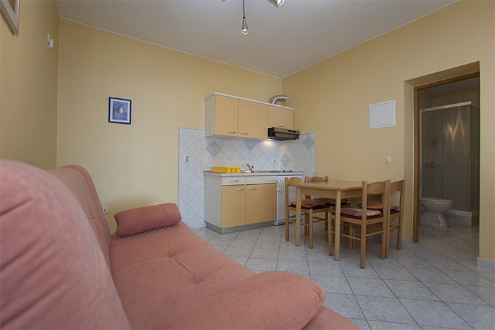Apartments StoMarica, Brela - kitchen, living room, dining room