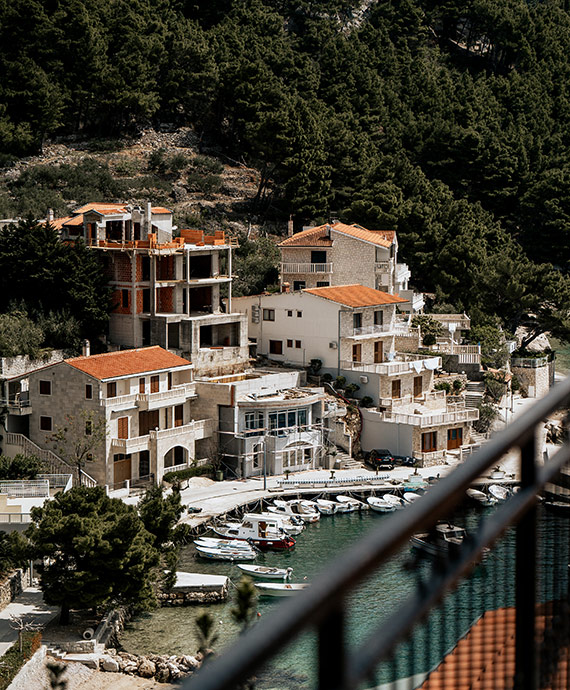 Villa Amore apartments, Brela - balcony with sea view