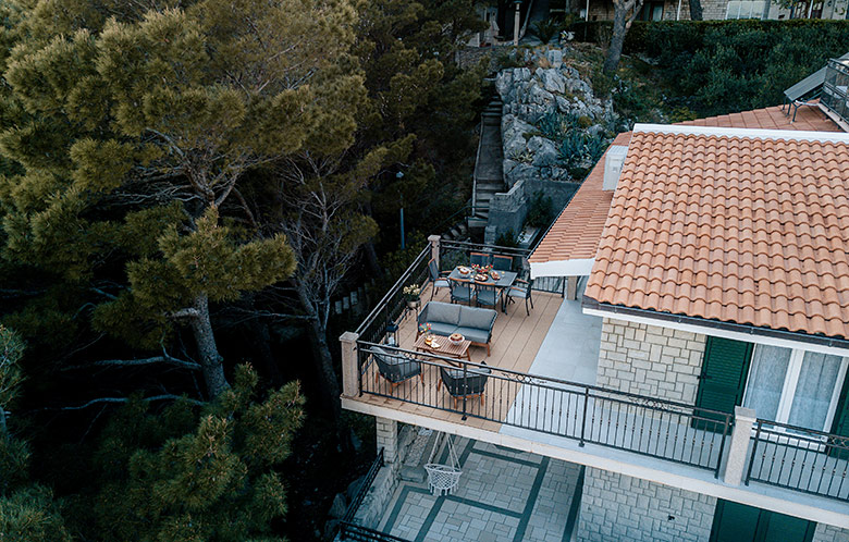 Villa Amore apartments, Brela - terrace with sea view
