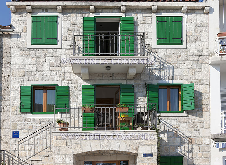house apartments Anda, Brela, Croatia - made from natural stone