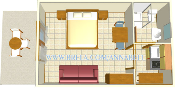 Apartments Annabell, Brela - apartment's plan