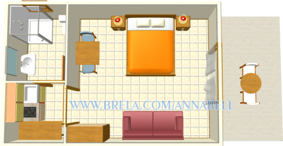 Apartments Annabell, Brela - plan