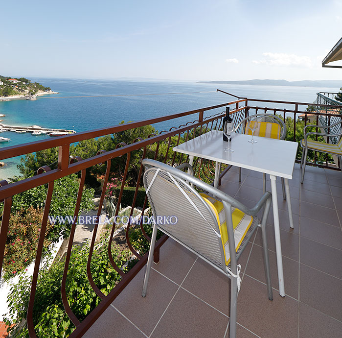 Apartments Darko, Brela - balcony with sea view