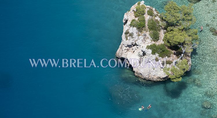 Famous Brela's stone from air