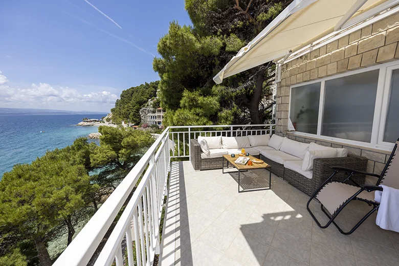 Apartments StoMarica, Brela - veranda with sea view