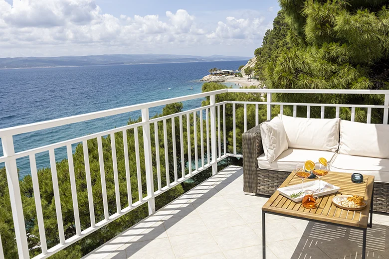 Apartments StoMarica, Brela - veranda with sea view