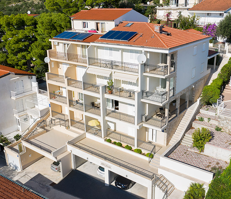 Apartments Marija, Brela - house, aerial view