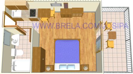 apartments Josipa, Brela - floor plan