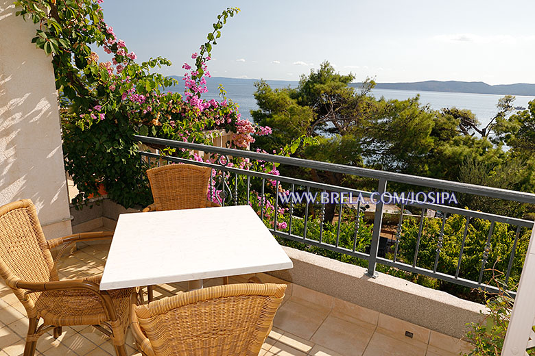 apartments Josipa, Brela - balcony with sea view