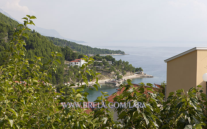 sea view from balcony, apartment Lara, Brela Stomarica, Croatia