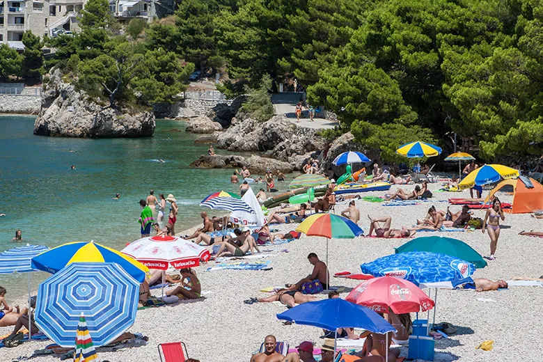 Brela beach Punta Rata, terrestial view