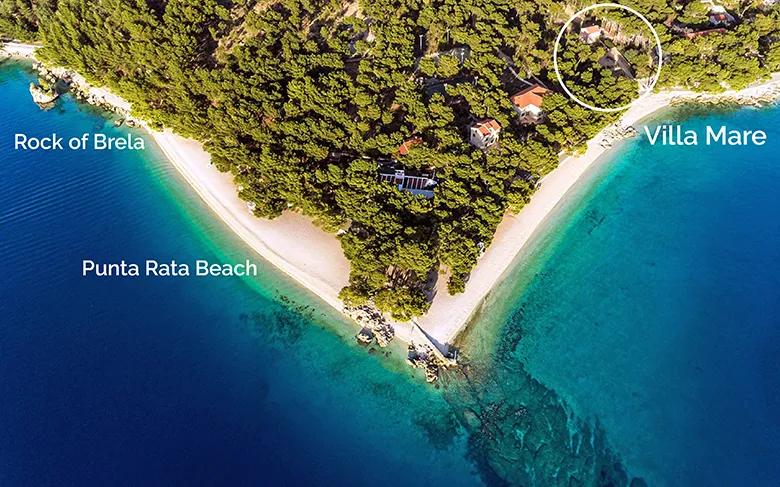position, Punta Rata - holiday house Villa Mare, Brela