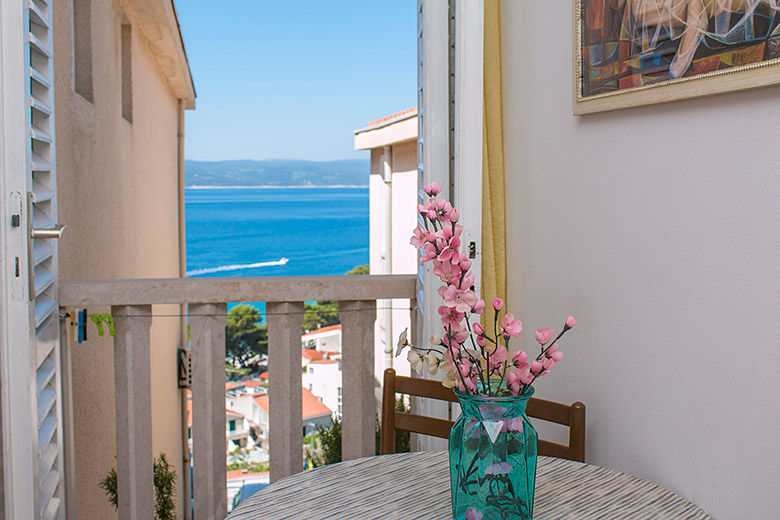apartments Merita, Brela - balcony with seaview