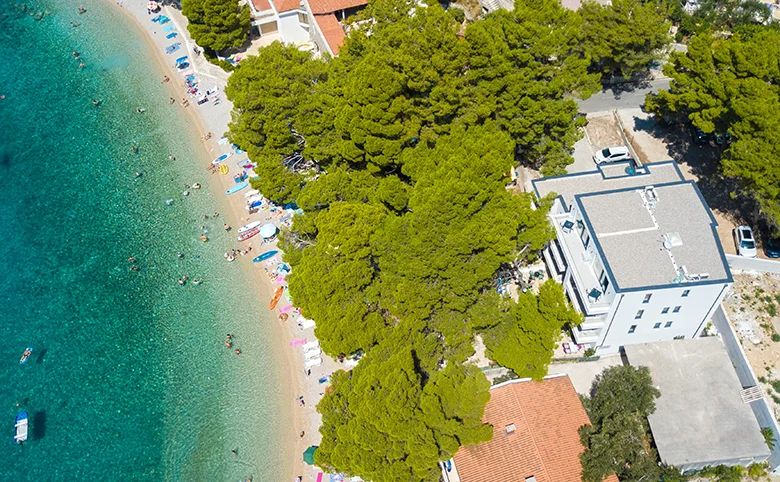 Apartments Morska Villa, Brela, aerial view