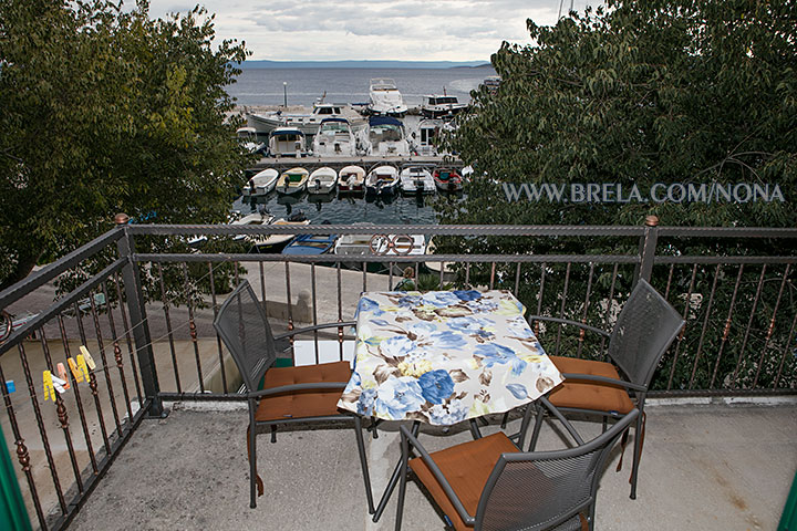 Apartments Nona, Brela - balcony with sea view