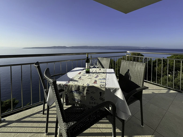 Apartments Orada, Brela - balcony with sea view