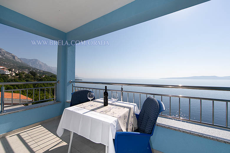 Apartments Orada, Brela - balcony with sea view