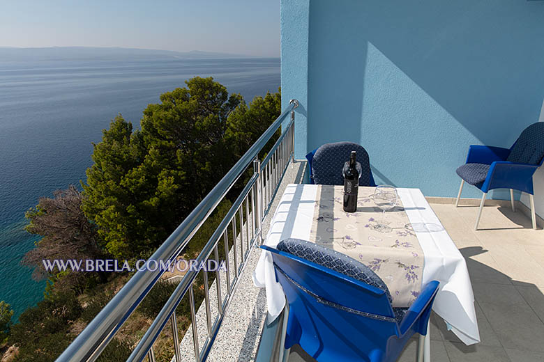 Apartments Orada, Brela - balcony with sea view