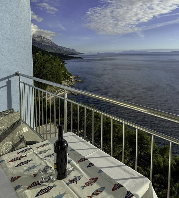 Apartments Orada, Brela - balcony with sea view