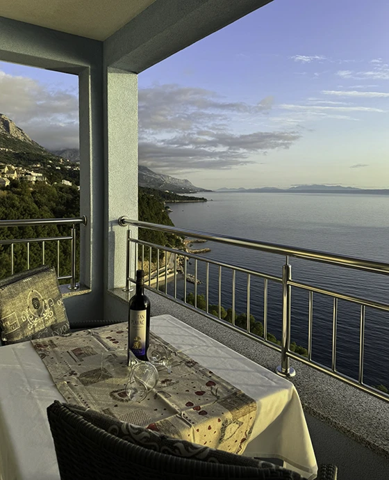 Apartments Orada, Brela - balcony with sea view