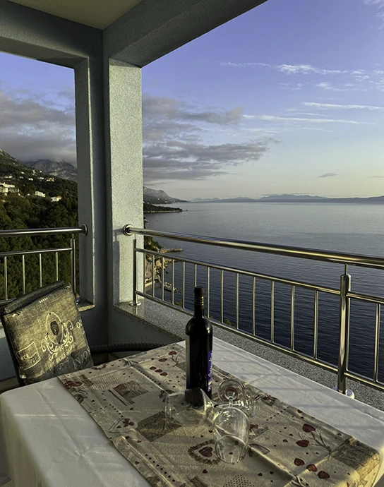 Apartments Orada, Brela - balcony with sea view