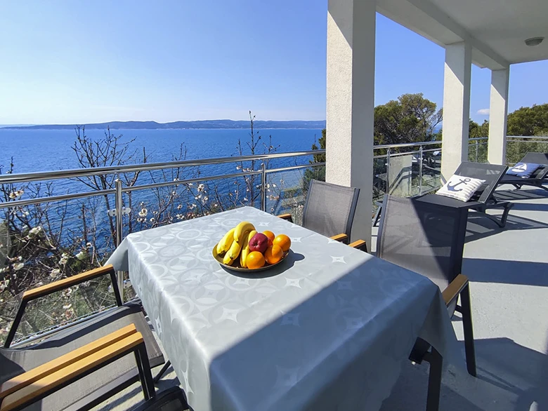 Apartments Orada, Brela - terrace with sea view