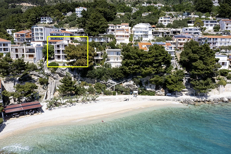 beach Brela Šćit aerial view