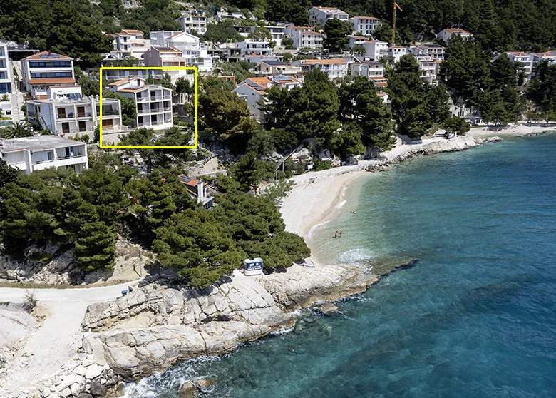 beach Brela Šćit aerial view