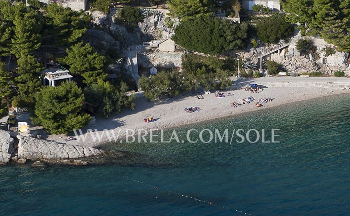 Brela Šćit beach aerial picture