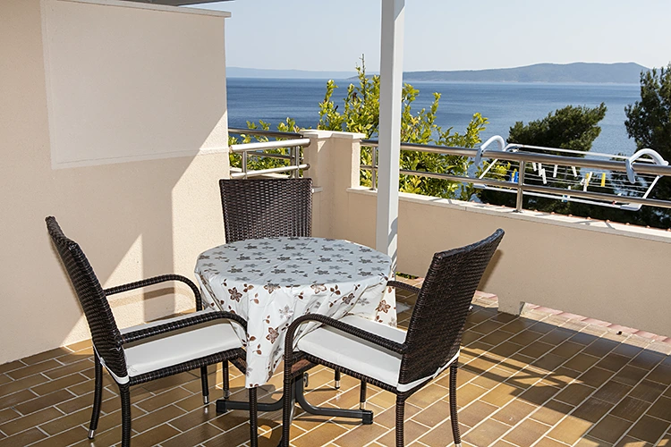 apartments Tunja, Brela - terrace with sea view