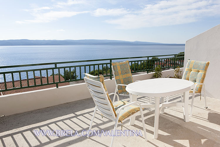 apartments Valentina, Brela Šćit - balcony with beautiful sea view